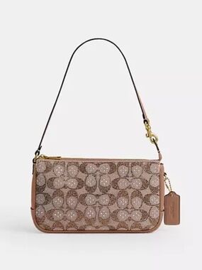 NWT Coach Crystal Signature Jacquard Plaza Bag